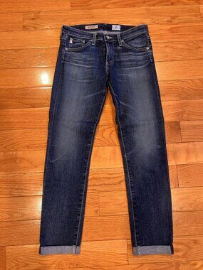 AG Adriano Goldschmied The Stilt Roll Up Cigarette Jeans Size 26
